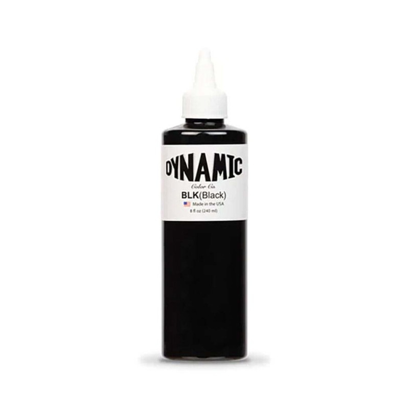 Dynamic Color Black Tattoo Ink 8 Oz - Siyah Dovme Boyası